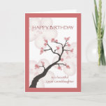 Birthday Great-Granddaughter, Chinese Blossom Tree Card<br><div class="desc">Beautiful birthday card for your great-granddaughter features illustration of a Chinese blossom tree with pink flower petals in a frame of coordinating colors.</div>