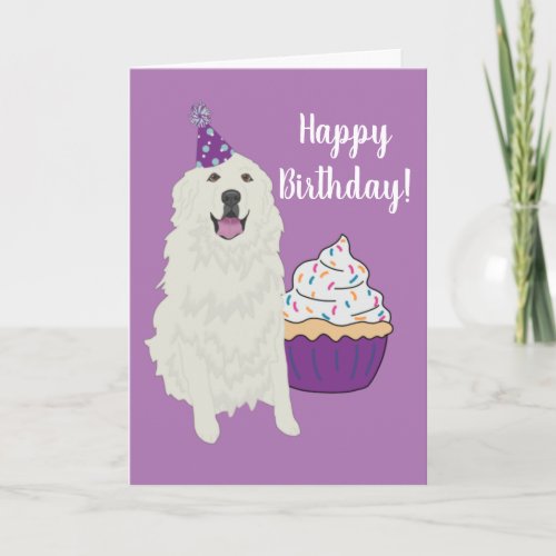 Birthday Great Pyrenees Mountain Dog Card