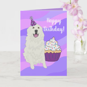 Birthday Great Pyrenees Mountain Dog Card