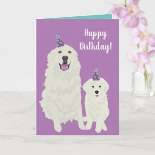 Birthday Great Pyrenees Mountain Dog Card