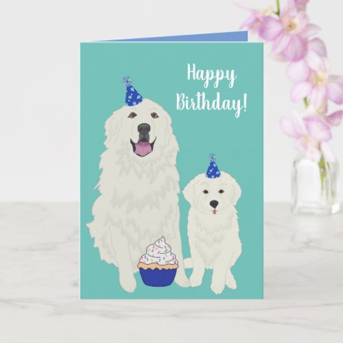 Birthday Great Pyrenees Mountain Dog Card