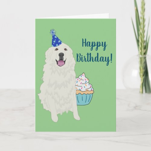 Birthday Great Pyrenees Mountain Dog Card