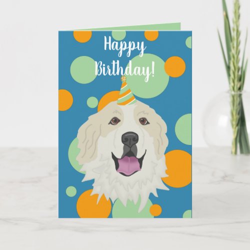 Birthday Great Pyrenees Mountain Dog  Card