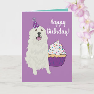 Birthday Great Pyrenees Mountain Dog Card