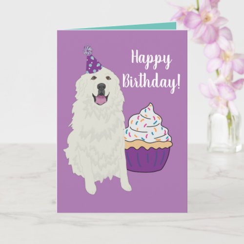 Birthday Great Pyrenees Mountain Dog Card