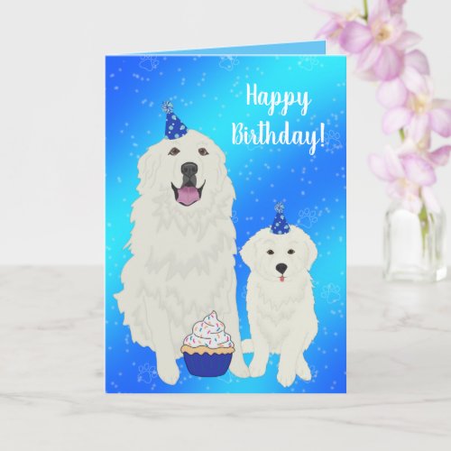 Birthday Great Pyrenees Mountain Dog Card