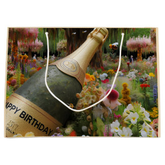 Birthday Greeting by Natasha Us Large Gift Bag