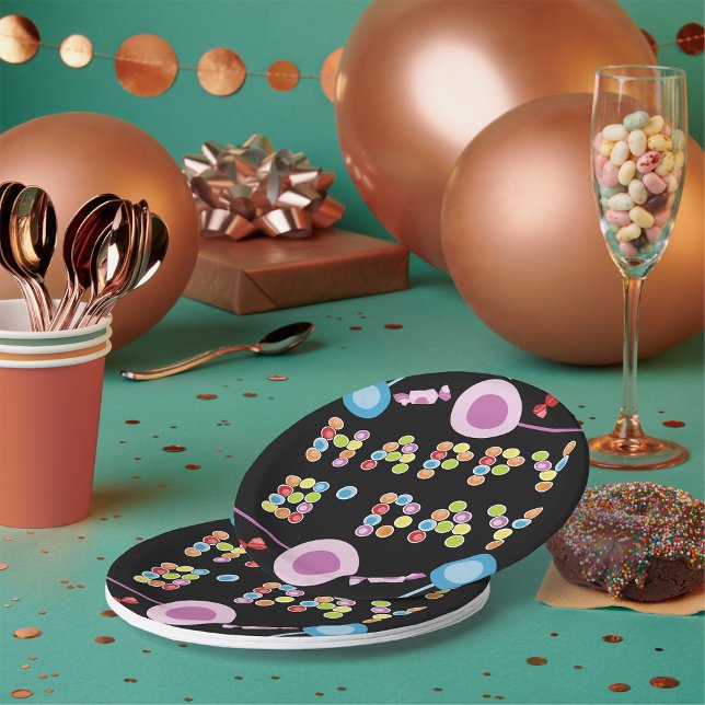 Birthday Greeting Candles Paper Plates (Creator Uploaded)