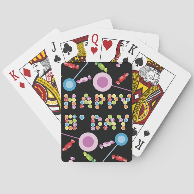 Birthday Greeting Candles Poker Cards (Back)