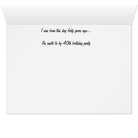 Birthday Greeting Card (Inside Horizontal (Bottom))