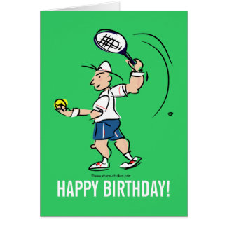 Birthday For Tennis Players Cards | Zazzle