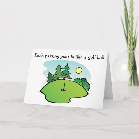 Birthday Greeting Card Golf.