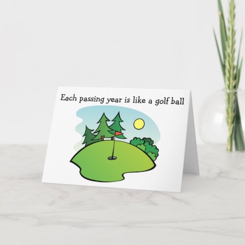 Birthday greeting card GOLF