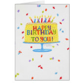 Birthday Greeting Card Happy Birthday To You Cake (Front)