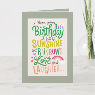 Birthday, Greeting Card, Vertical Card