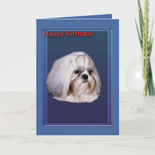 Birthday Greeting Card with Shih Tzu