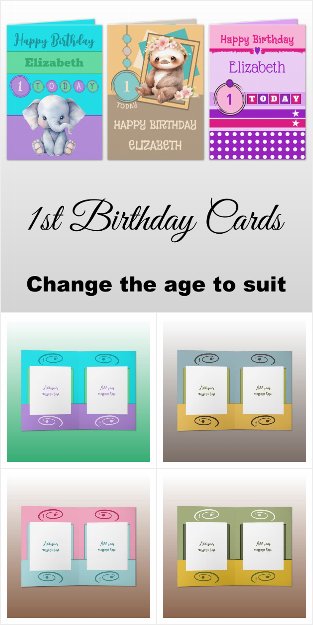 Birthday Greeting Cards for 1st Birthday