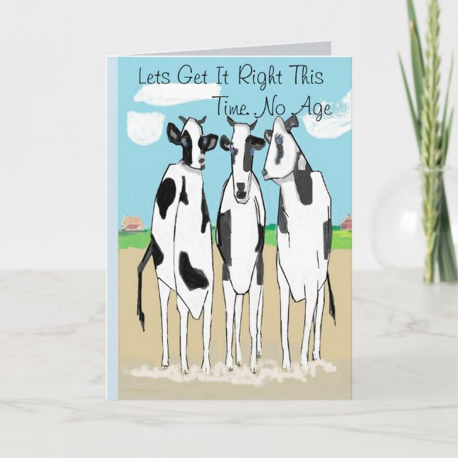 Birthday Greeting Cows' Trio Card (Front)