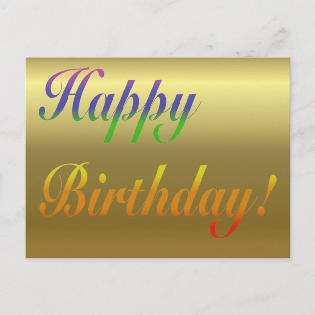 Birthday Greeting Postcard (Front)