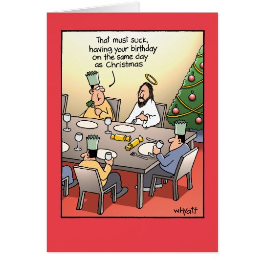 Birthday Greeting Suck Humor Christmas Card
