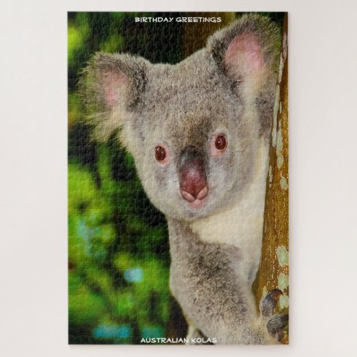 Birthday Greetings Australian Koalas Jigsaw Puzzle