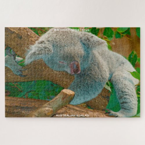 Birthday Greetings Australian Koalas Jigsaw Puzzle