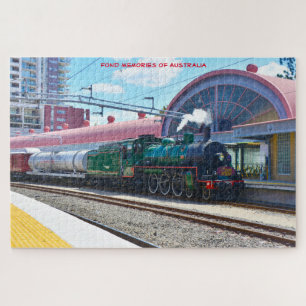 Birthday Greetings Australian Steam Trains Jigsaw Puzzle