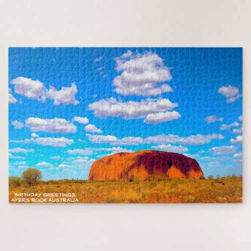 Birthday Greetings  Ayers Rock Australia Jigsaw Puzzle