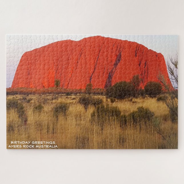 Birthday Greetings  Ayers Rock Australia Jigsaw Puzzle (Horizontal)