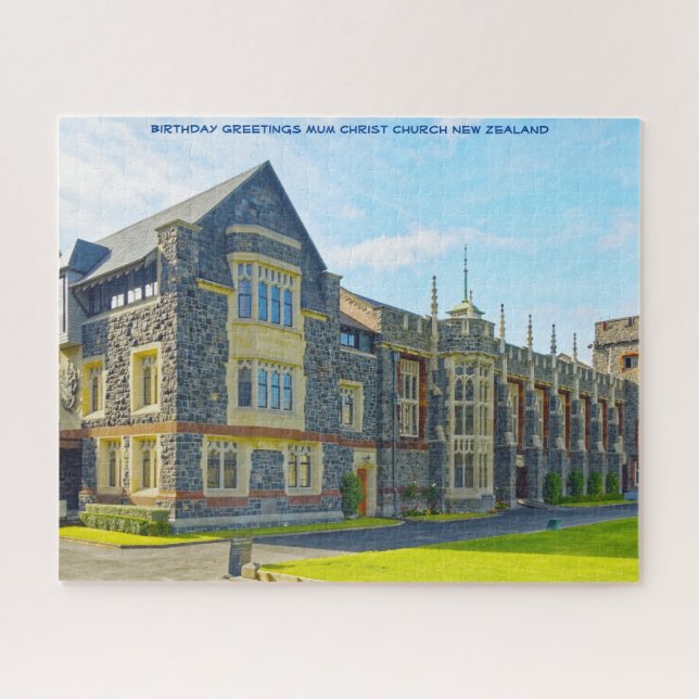 Birthday Greetings Christ Church New Zealand Jigsa Jigsaw Puzzle (Horizontal)
