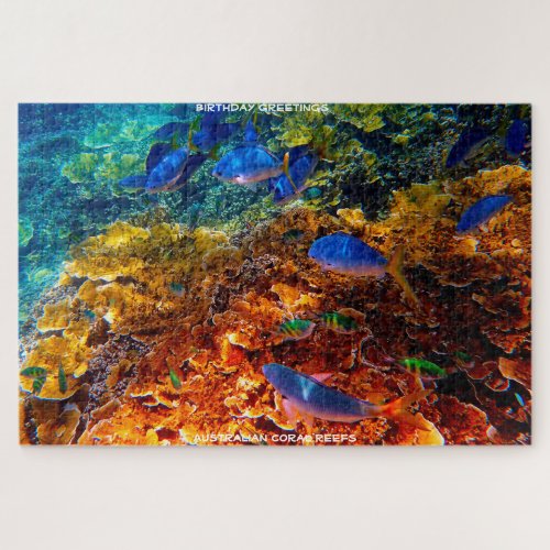 Birthday Greetings Coral Reef Australia Jigsaw Puzzle