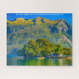 Birthday Greetings Dad Doubtful Sound New Zealand Jigsaw Puzzle