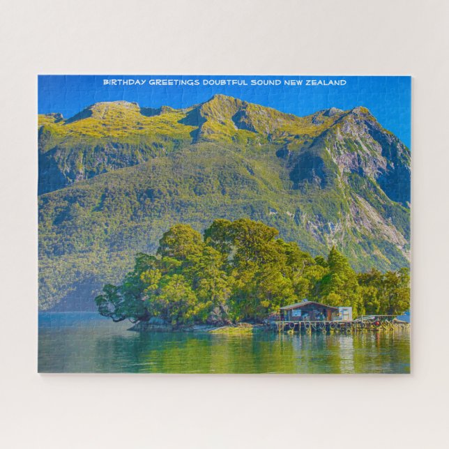 Birthday Greetings Doubtful Sound New Zealand Jigsaw Puzzle (Horizontal)