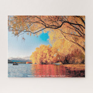 Birthday Greetings from Lake Tekapo New Zealand Jigsaw Puzzle