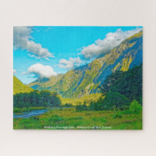 Birthday Greetings from  Monkey Creek New Zealand Jigsaw Puzzle