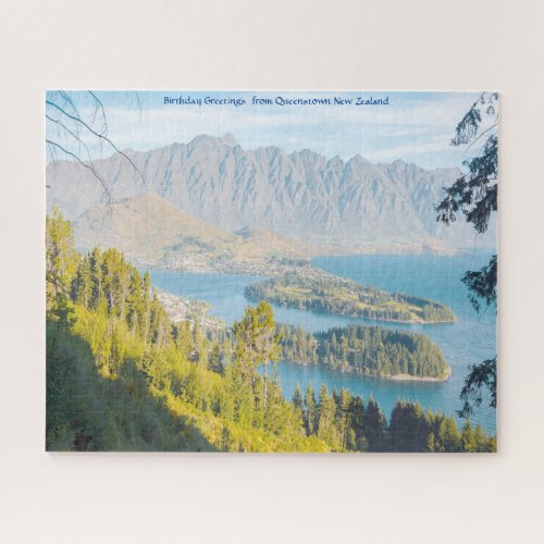 Birthday Greetings  from Queenstown New Zealand Jigsaw Puzzle