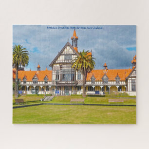 Birthday Greetings from Rotorua New Zealand Jigsaw Puzzle
