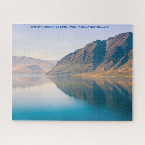 Birthday Greetings Lake Hawea  Wanaka Jigsaw Puzzle