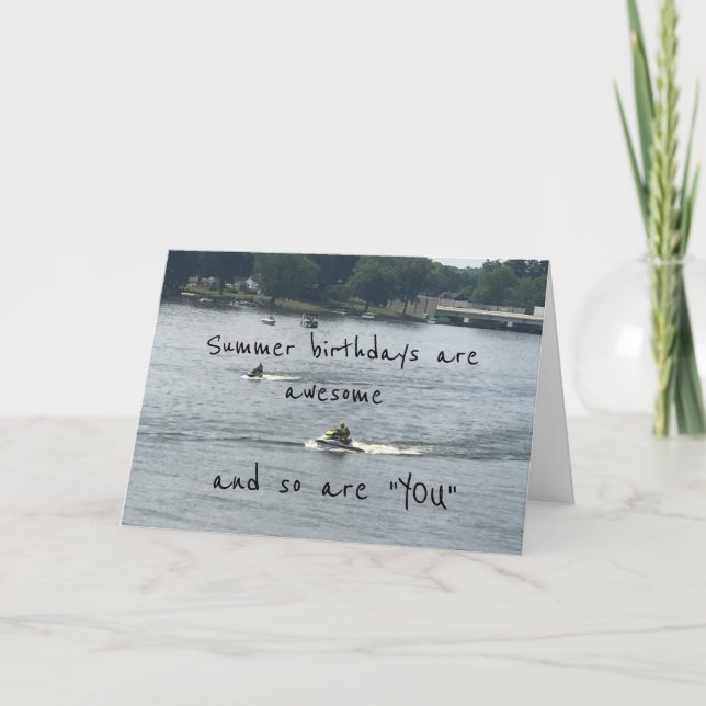 *BIRTHDAY* GREETINGS ***LAKE STYLE*** JUST FOR YOU CARD (Front)