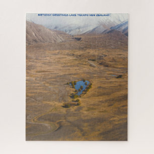 Birthday Greetings Lake Tekapo New Zealand Jigsaw Puzzle