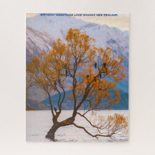 Birthday Greetings Lake Wanaka New Zealand Jigsaw Puzzle
