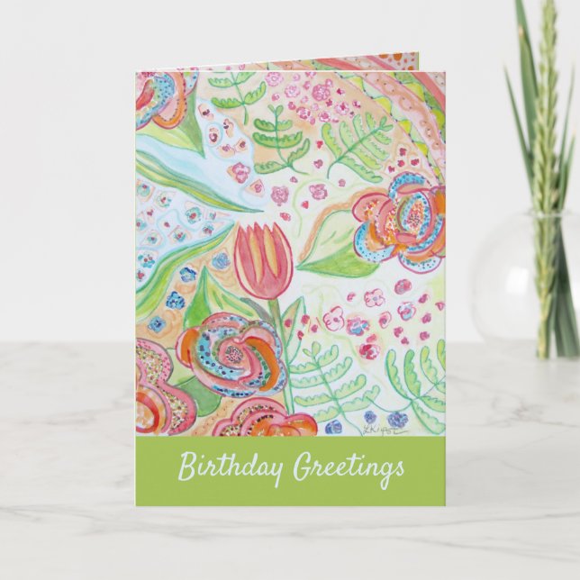 Birthday Greetings Love and Hugs Card (Front)