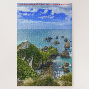 Birthday Greetings Nugget Point Lighthouse Jigsaw  Jigsaw Puzzle