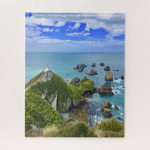 Birthday Greetings Nugget Point Lighthouse Jigsaw Puzzle