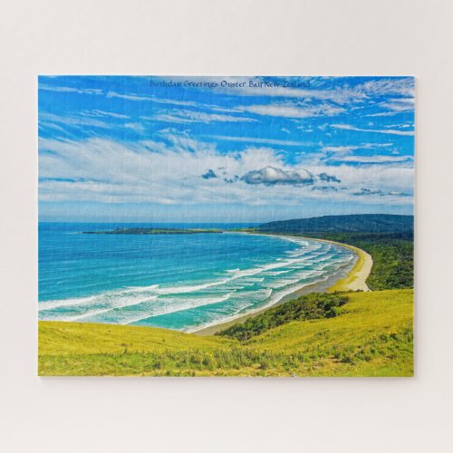 Birthday Greetings Oyster Bay New Zealand Jigsaw Puzzle