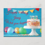 birthday greetings postcard