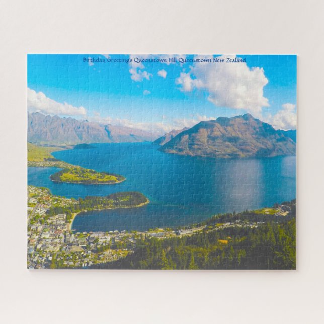 Birthday Greetings Queenstown Hill Queenstown Jigsaw Puzzle (Horizontal)