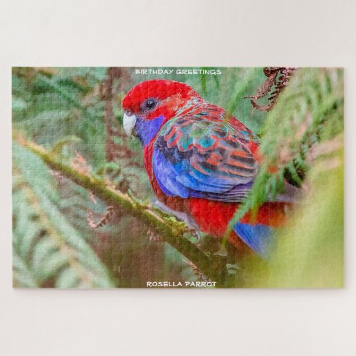 Birthday Greetings Rosella Parrot Jigsaw Puzzle