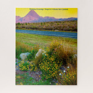 Birthday Greetings Tongariro Volcano New Zealand Jigsaw Puzzle