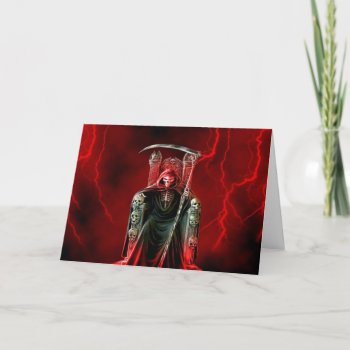 Birthday Grim Reaper On His Throne Card by DevilsGateway at Zazzle